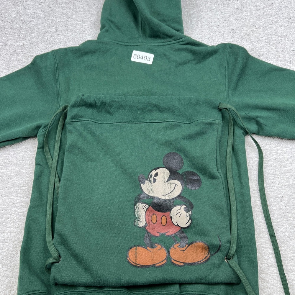 Disneyland Resort Mickey Mouse Kids Green Hoodie and Bag Set Size L 10/12 - Picture 9 of 9